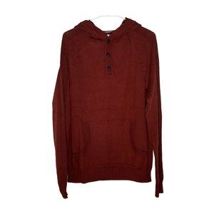 NWT Flag & Anthem Rollins Snow Slub Hooded Henley Men's Size Medium Orange NWT!